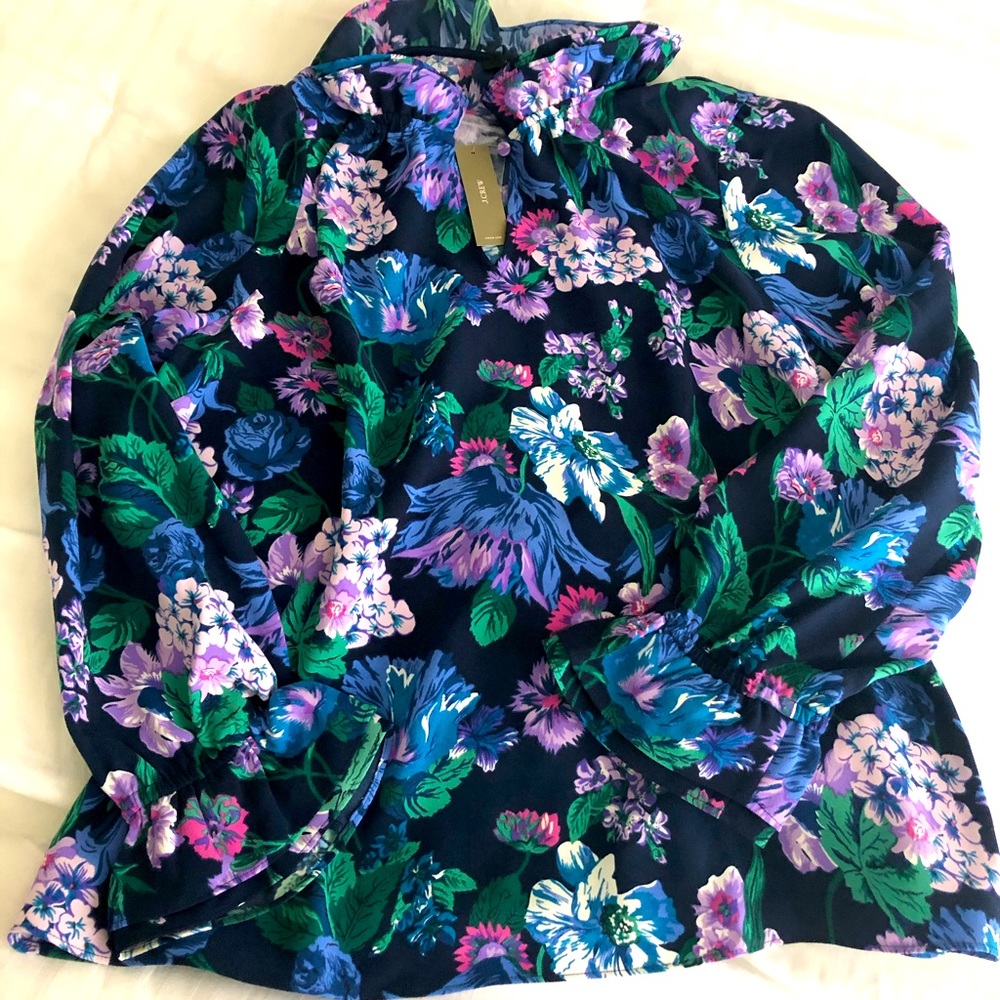 JCrew floral print blouse